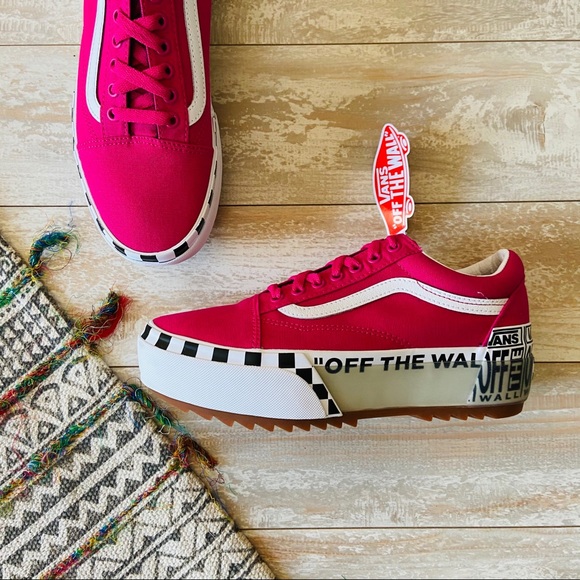 vans old skool stacked pink